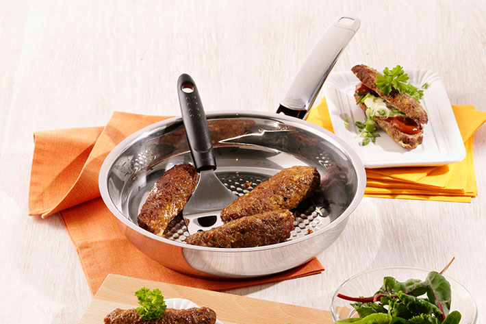 sartén de acero inoxidable fissler